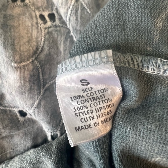 Women’s Wide Leg Ruffle Pants in Washed Gray - Picture 5 of 9